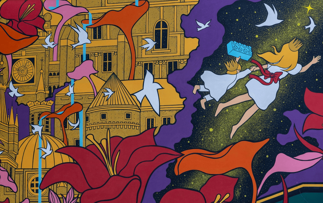 Nowy mural na ulicy Czarodziejskiej w Krakowie zachwyca kolorami, inspiruje mieszkańców i ożywia przestrzeń miejską.