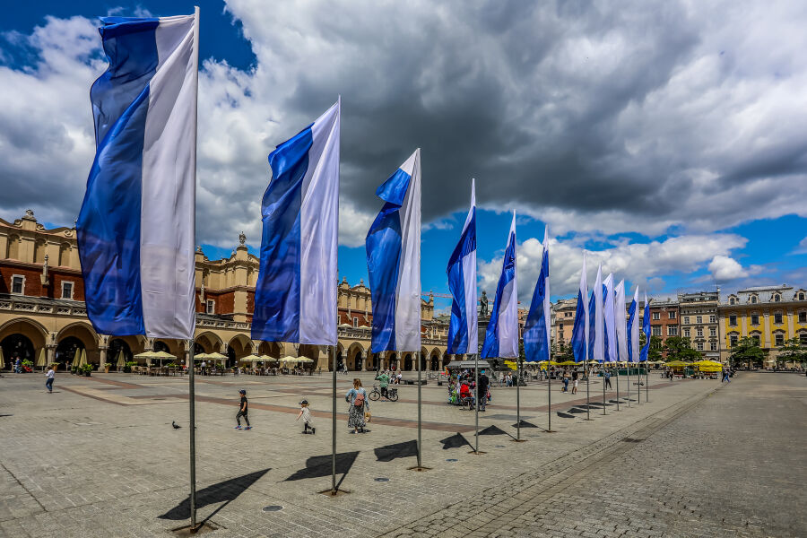Święto Miasta Krakowa 2026. Biało-niebieskie barwy opanują miasto